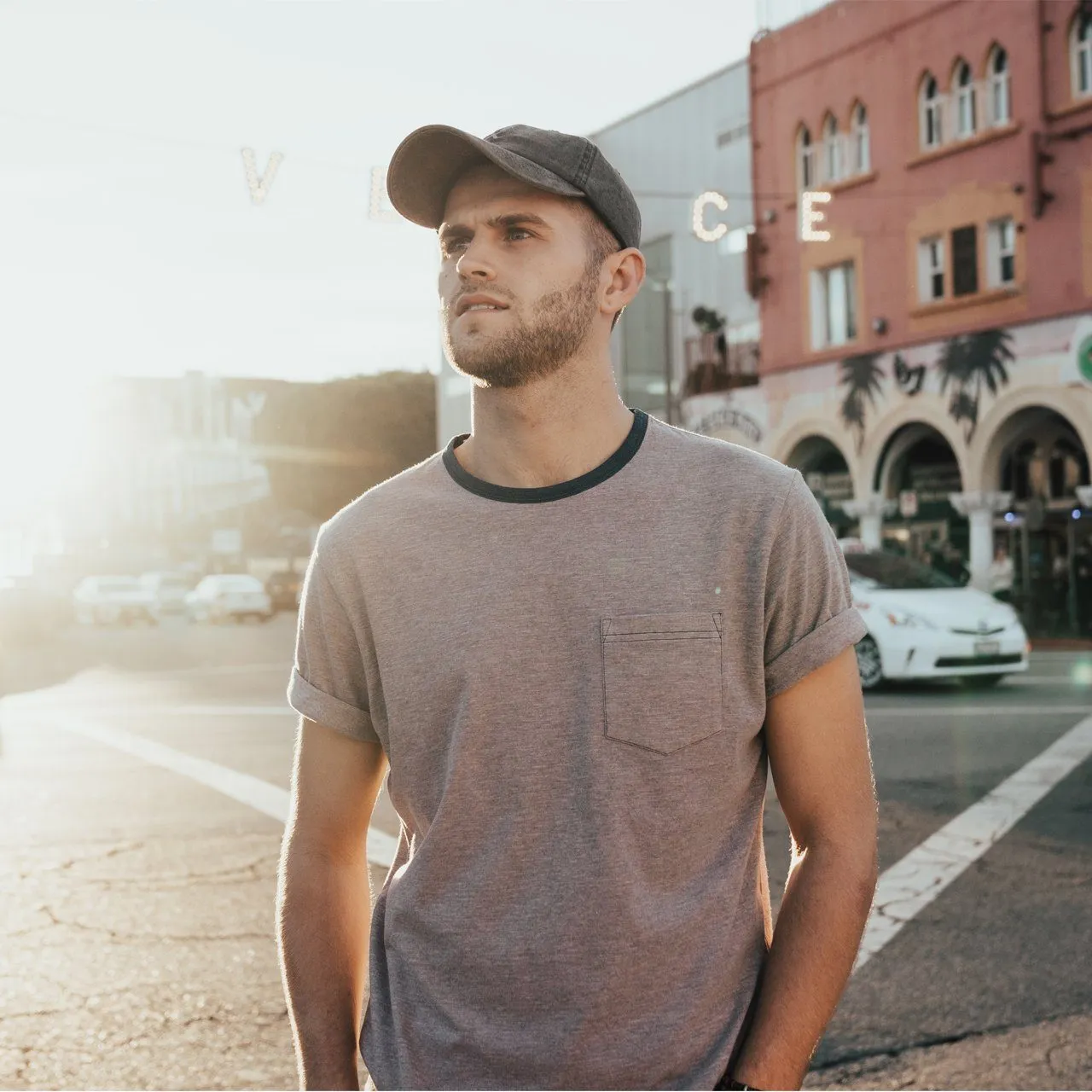 Salmon Theo Striped Tee