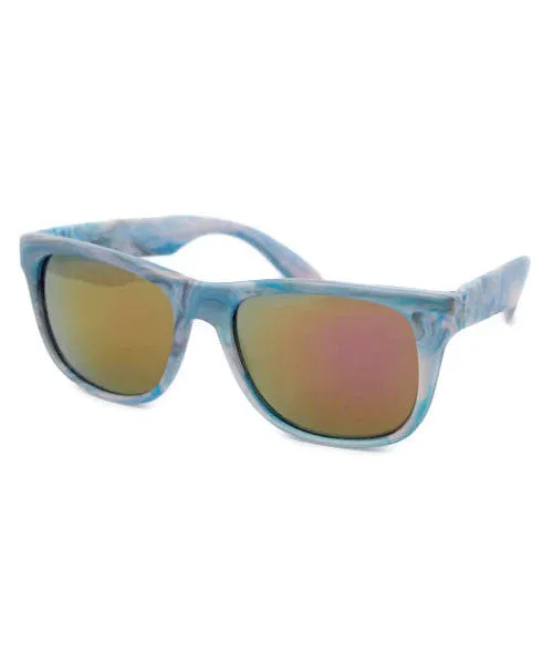 SEPULVEDA Teal 80s Sunglasses