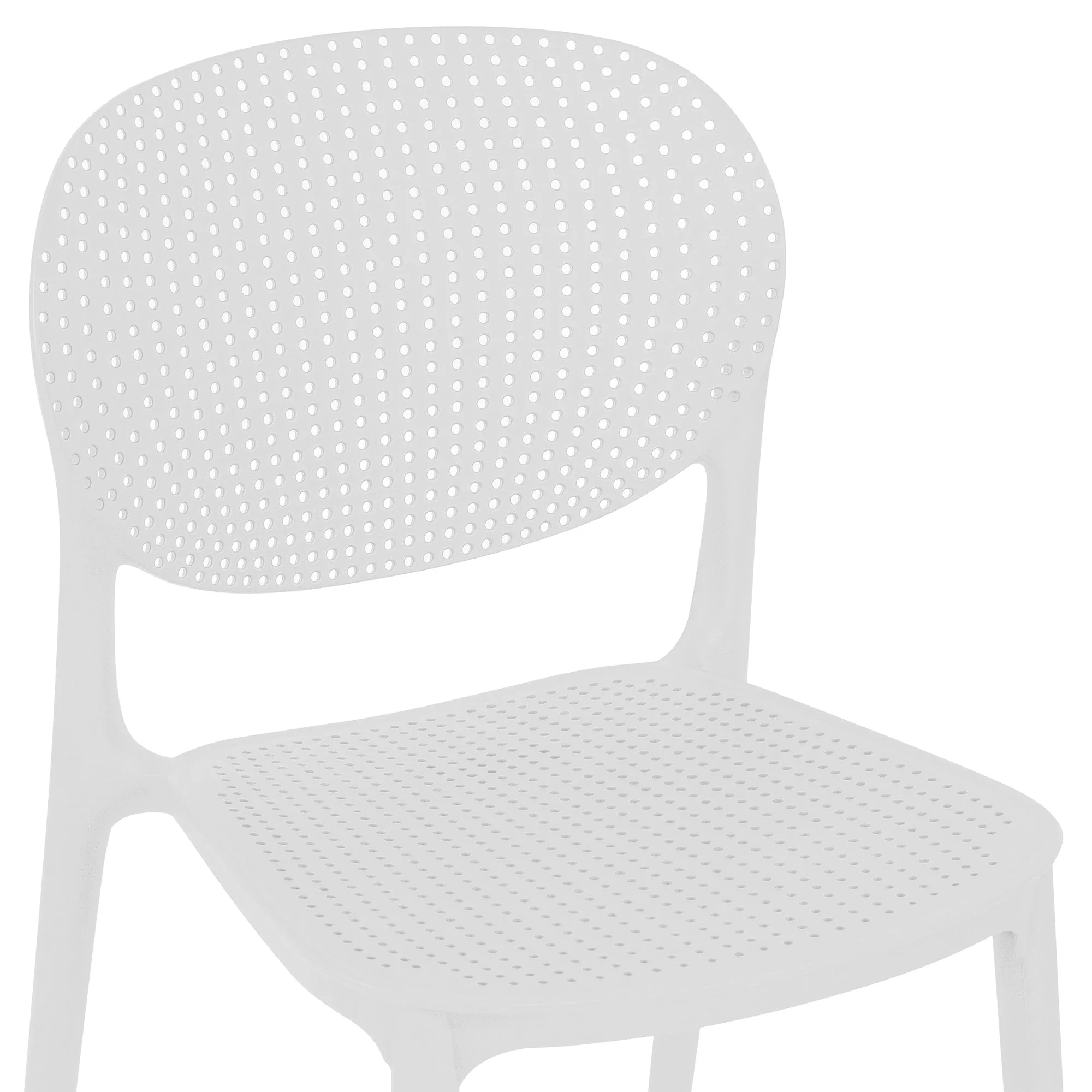 Set of 2 Balin White Plastic Dining Chairs