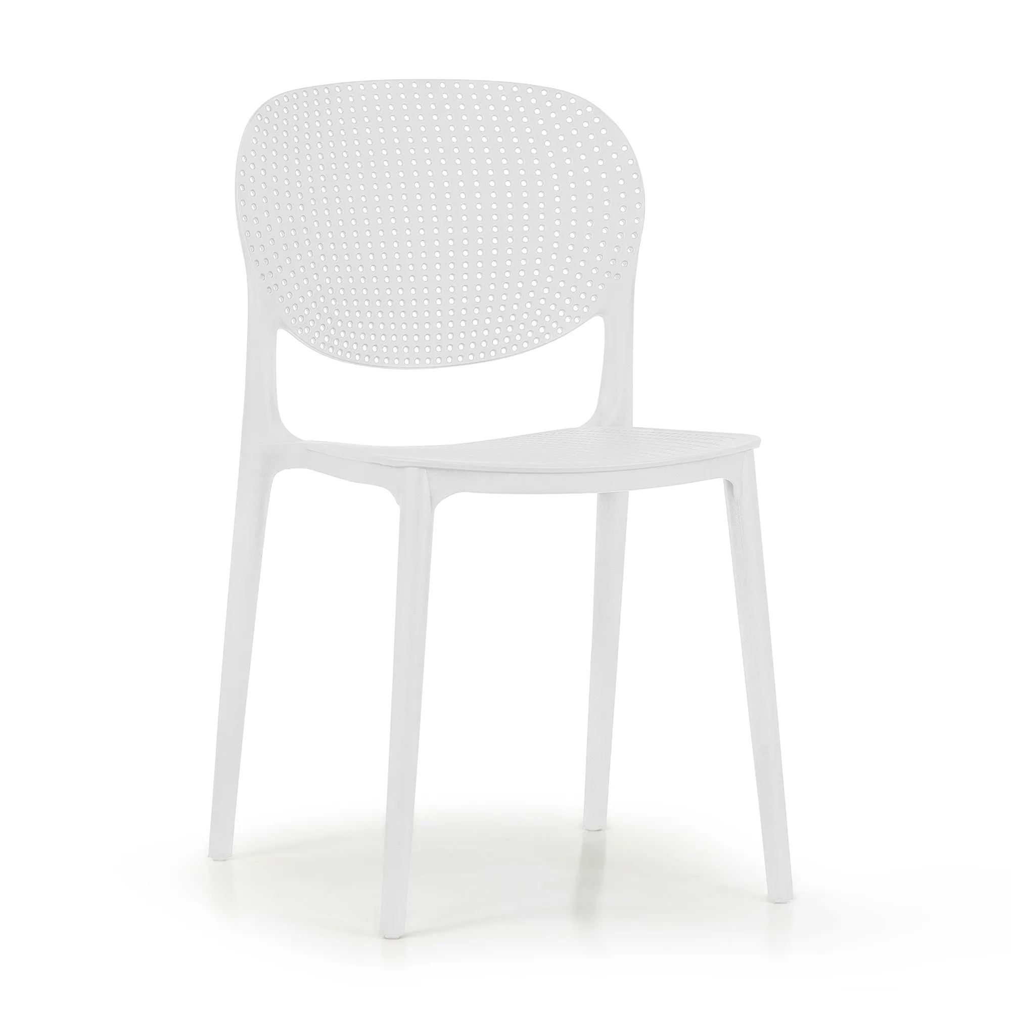 Set of 2 Balin White Plastic Dining Chairs