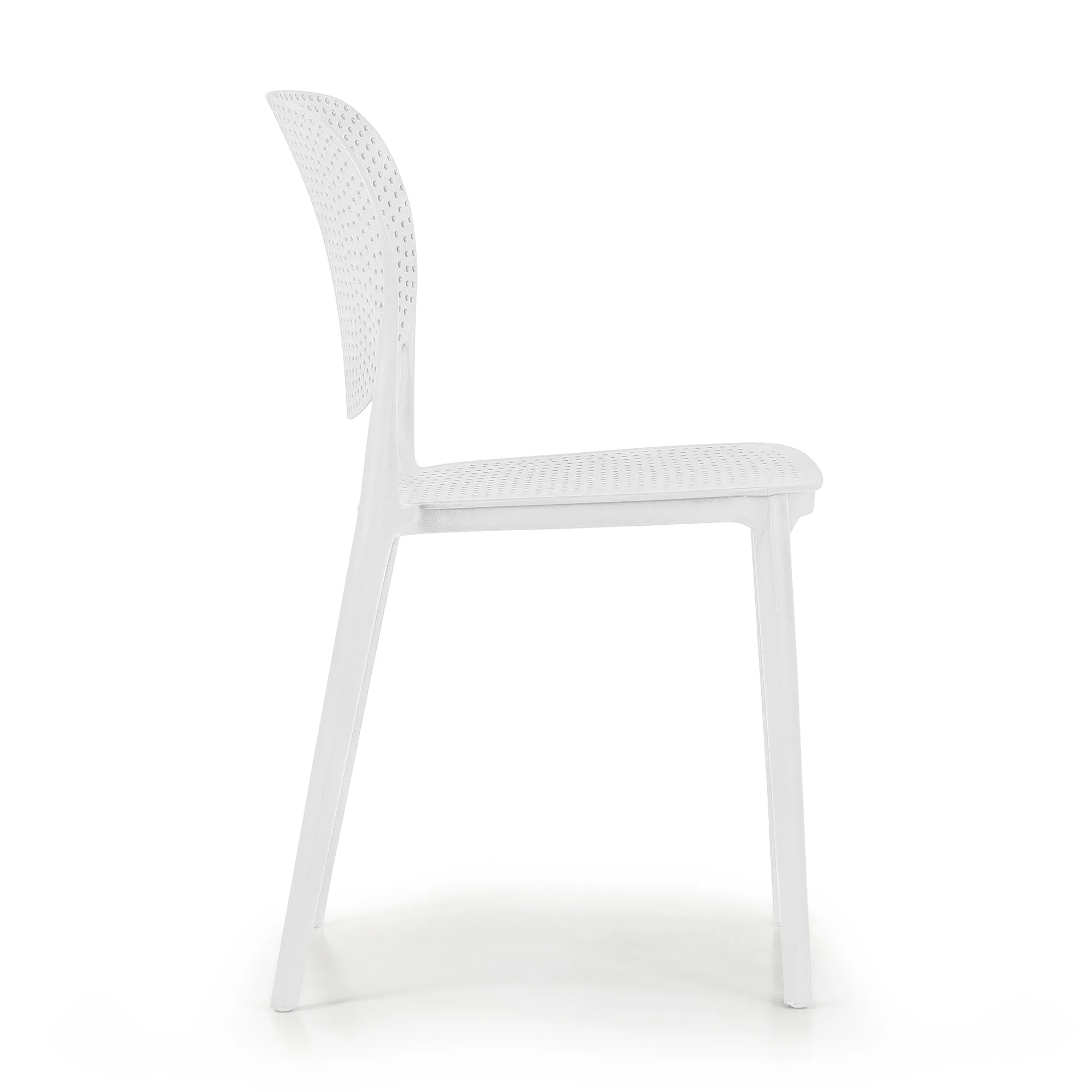 Set of 2 Balin White Plastic Dining Chairs