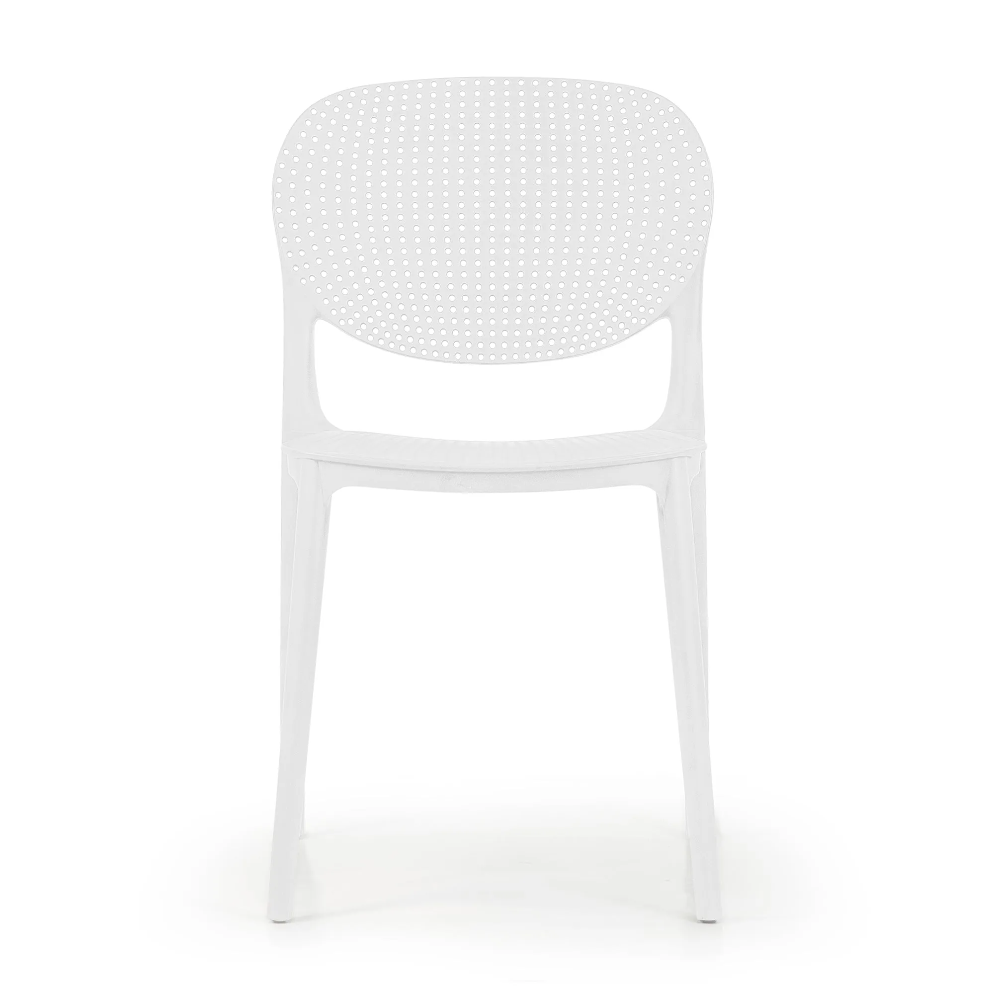 Set of 2 Balin White Plastic Dining Chairs