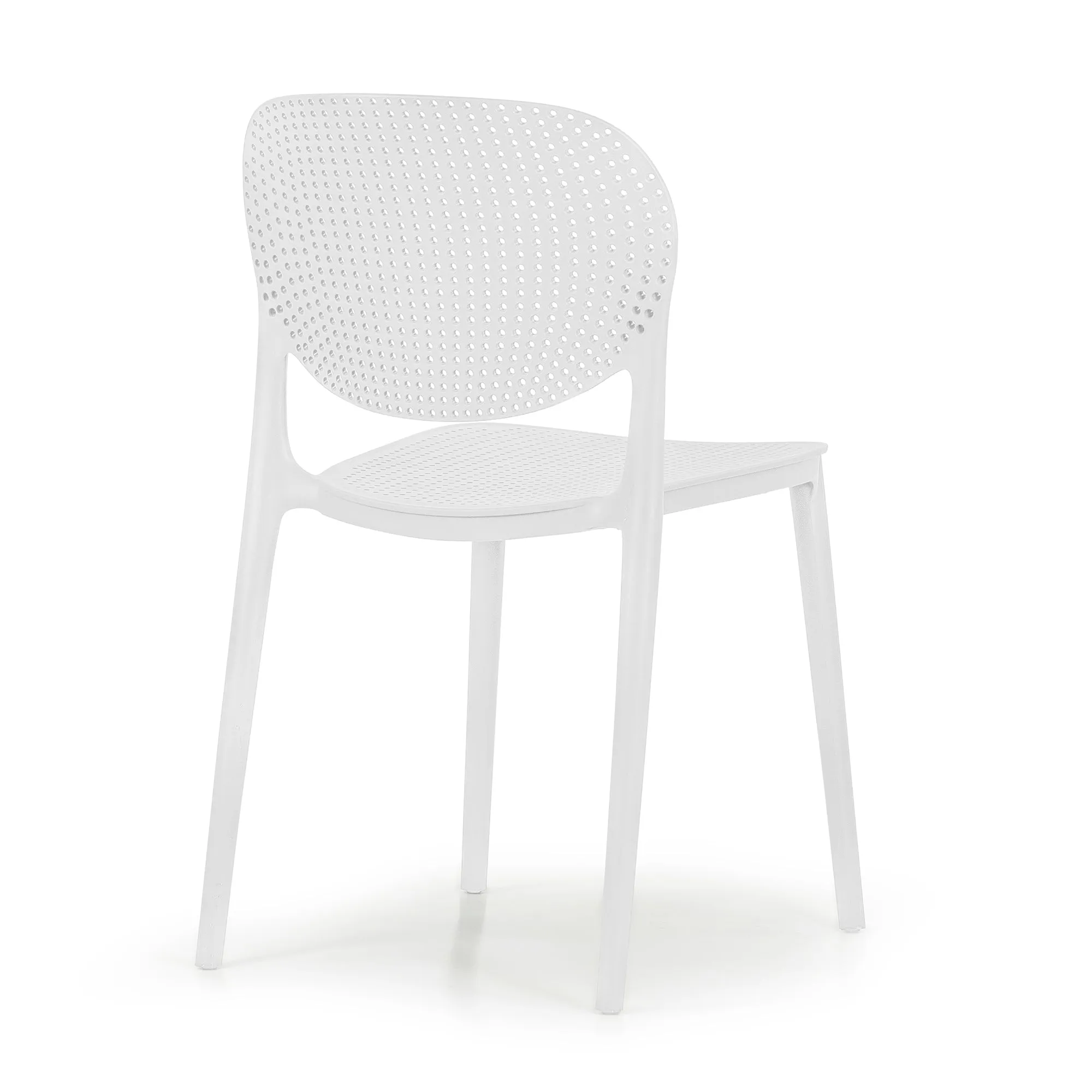 Set of 2 Balin White Plastic Dining Chairs