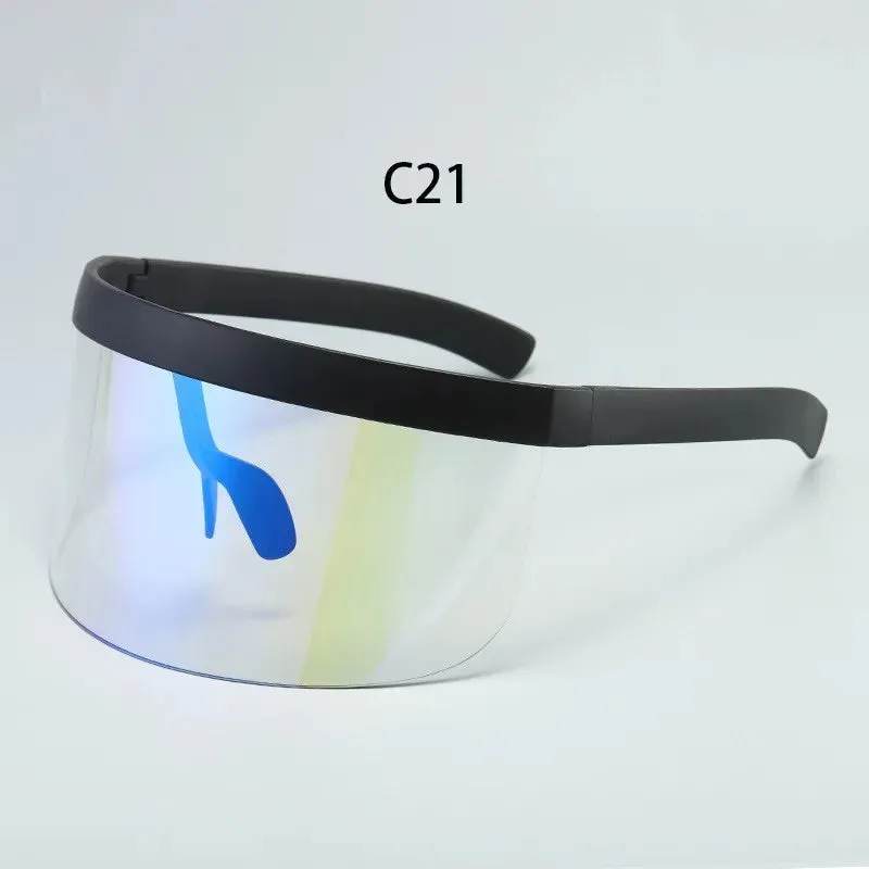 Shield Visor Sunglasses - Retro/Futuristic/Punk Eyewear Cosplay Sun Glasses