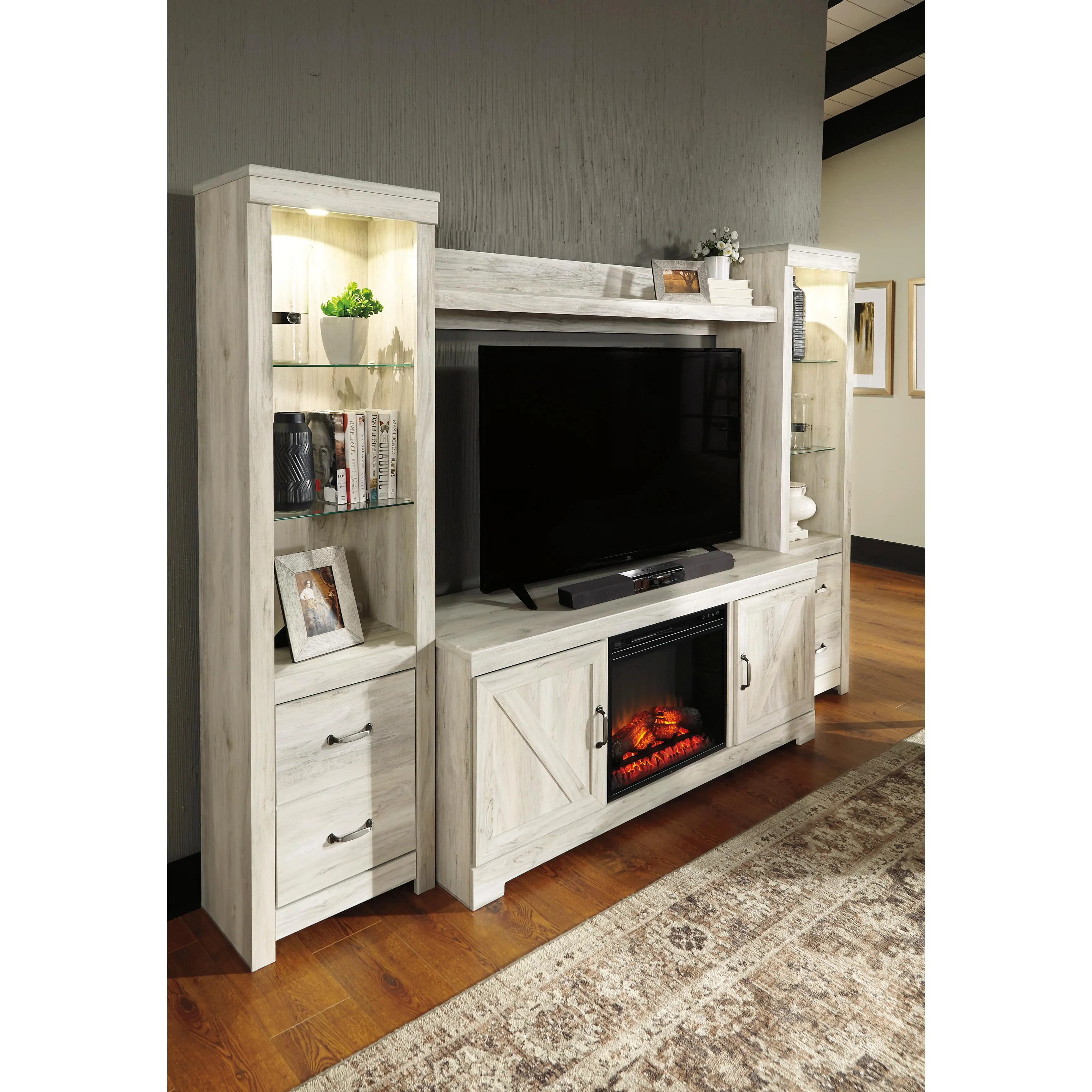 Signature Design by Ashley Bellaby W331W2 4 pc Entertainment Center