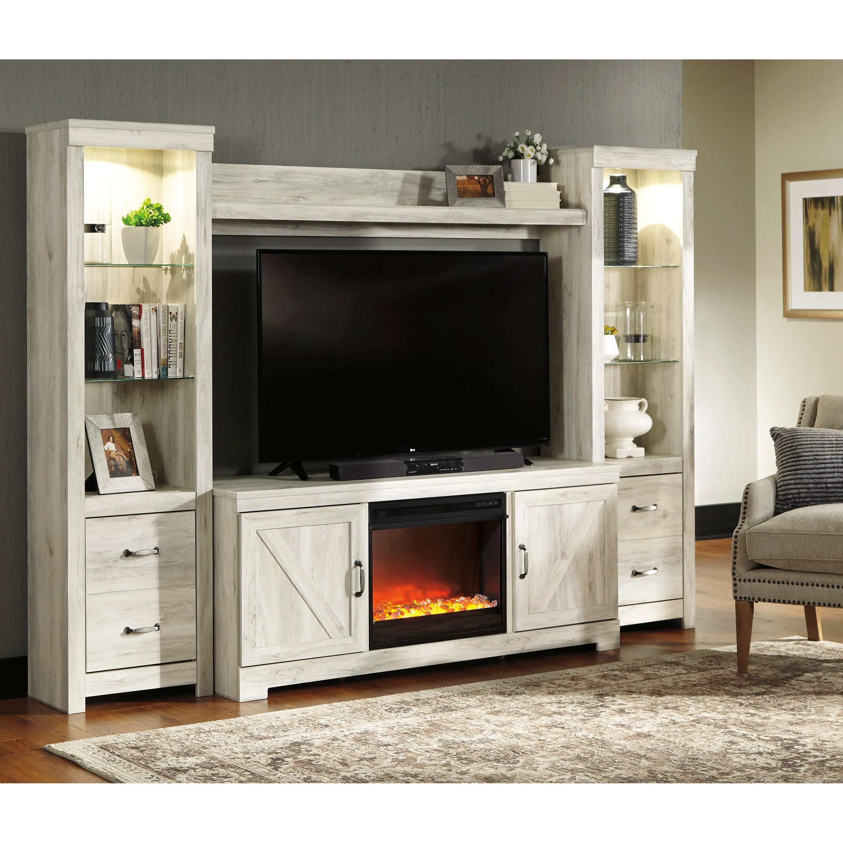 Signature Design by Ashley Bellaby W331W2 4 pc Entertainment Center