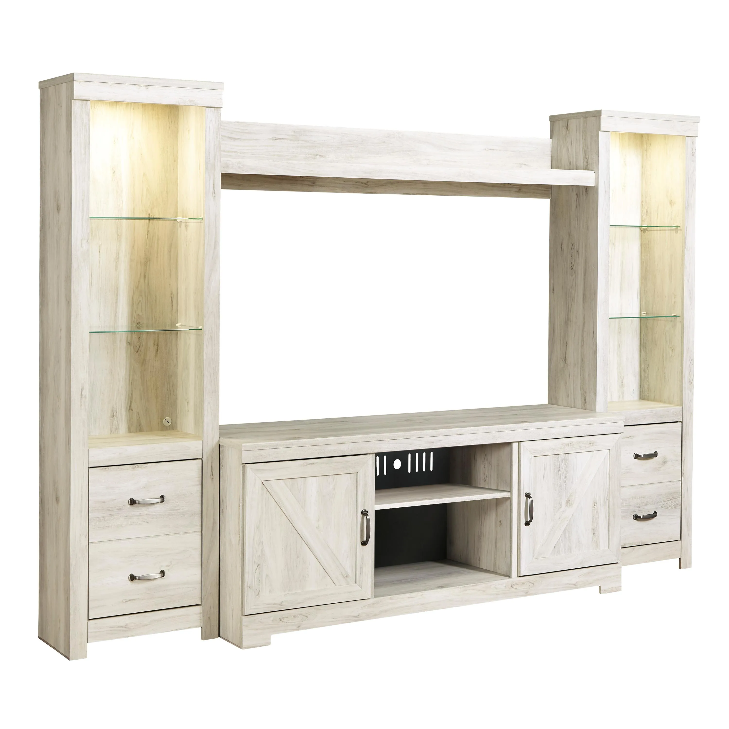 Signature Design by Ashley Bellaby W331W2 4 pc Entertainment Center