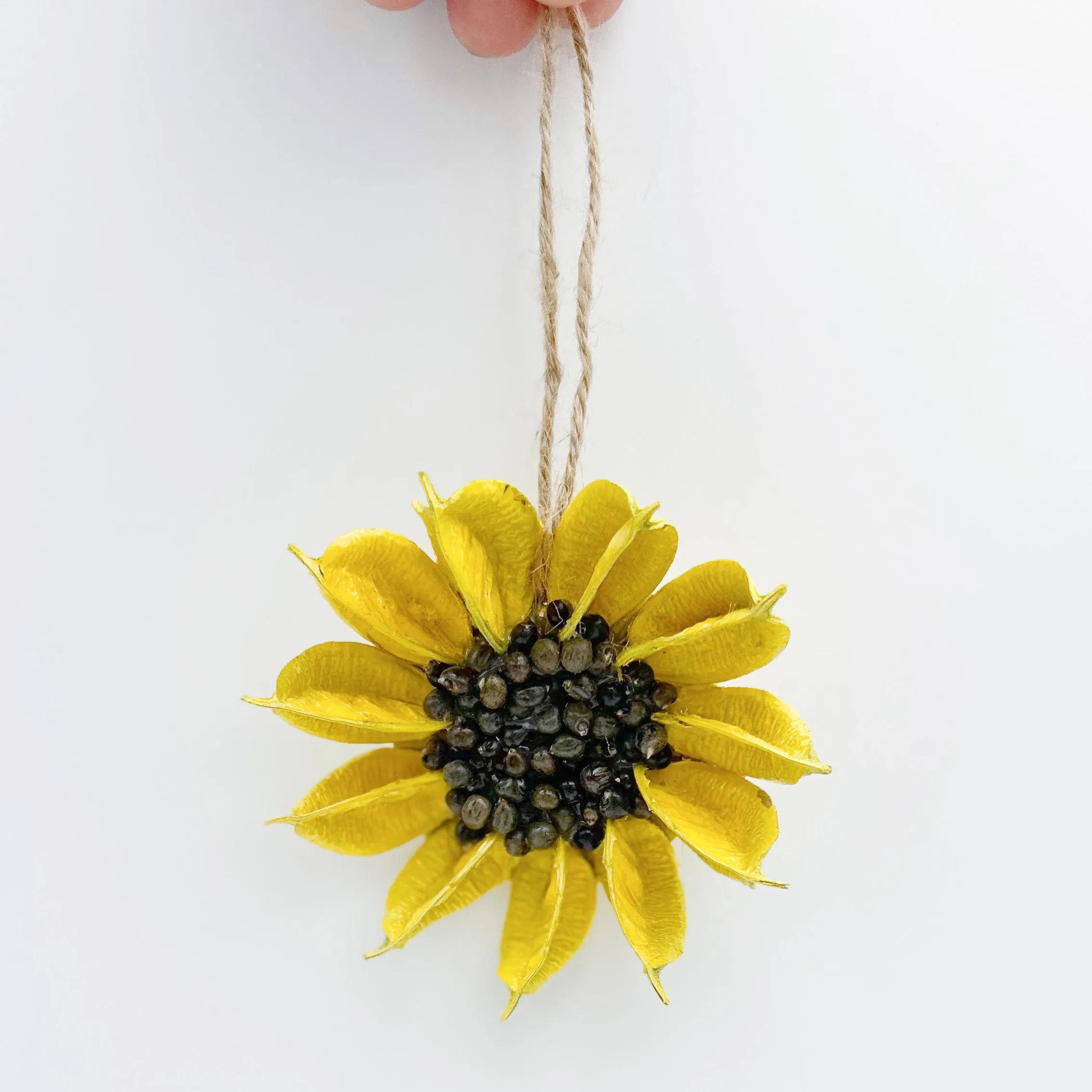 Small Yellow Cotton Sunflower Ornament