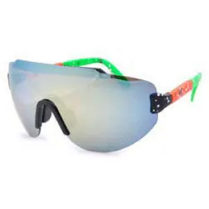 STEEZ Orange/Green Sports Sunglasses