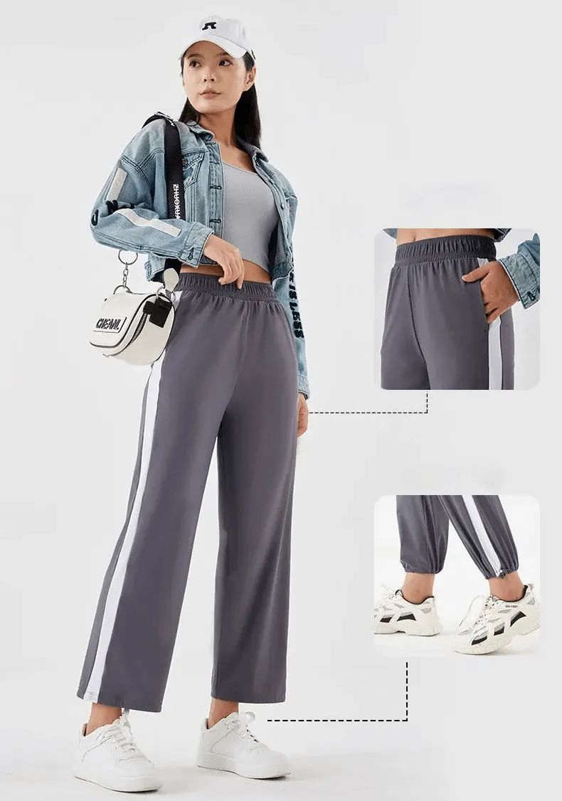 Stylish Sporty Women's Track Pants with Stripes - SF2126