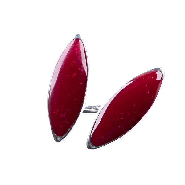 SUR UN VOLCAN by Piet Defossez - Bella Double Shell Rings