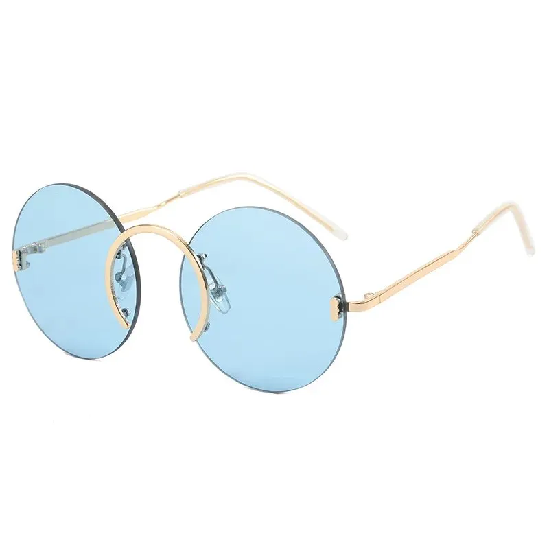 TEEK - Rimless Ronda Round Sunglasses