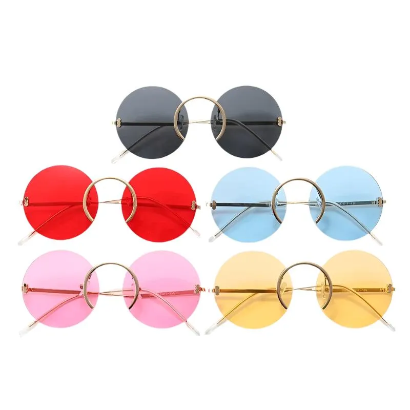 TEEK - Rimless Ronda Round Sunglasses