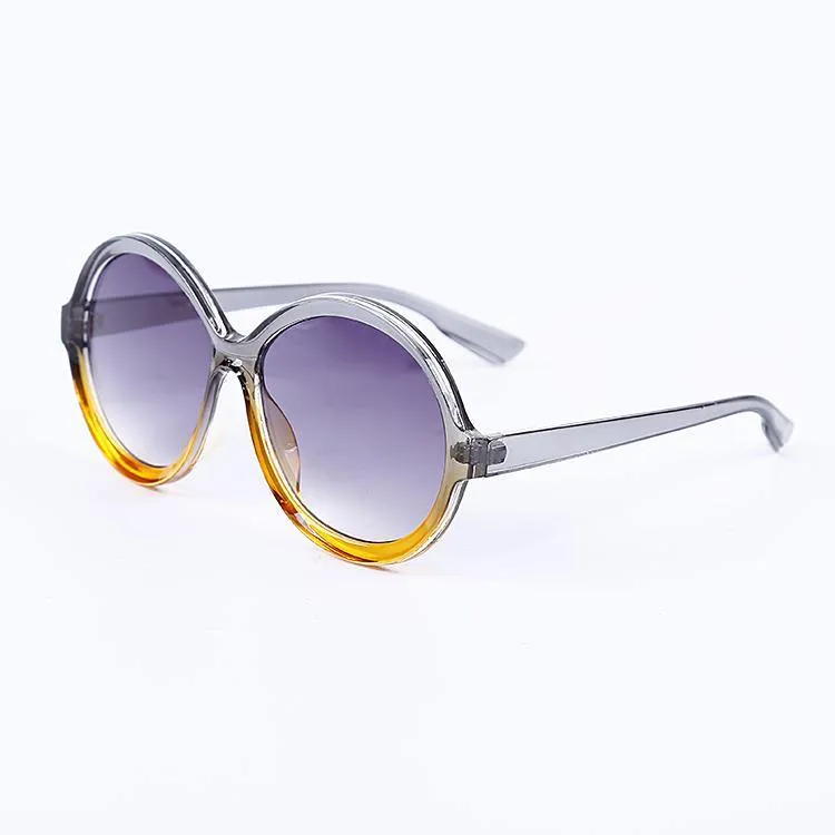 Women Round Acetate Sunglasses Vintage