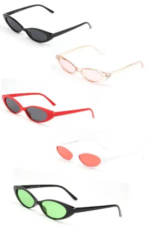 Women Round Oval Small Fashion Sunglasses