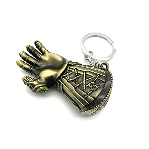 Yellow Chimes Marvel Avengers Infinity War -3 New Series Thanos Hand Gauntlet Power 6 Stone Key Chain For Boys And Girls